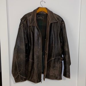 Robert Comstock Men’s Leather Bomber Jacket
